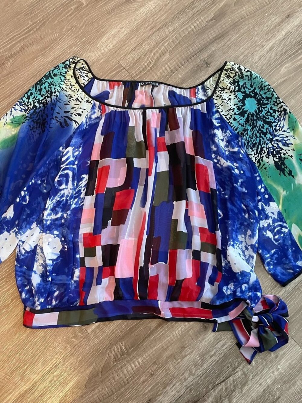 Kaelyn Max II Women's Blouse Plus Size 2X Multicolor Polyester Pre-owned Top